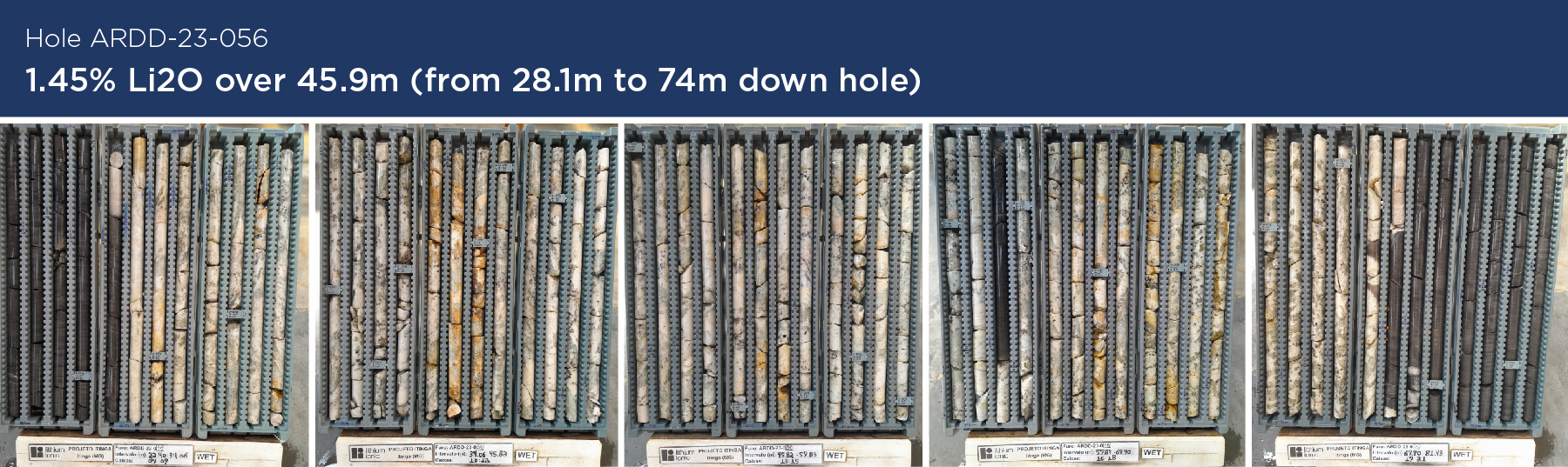 Figure 3: Core photo of holes ARDD-23-056